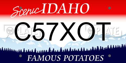 C57XOT Idaho License Plate