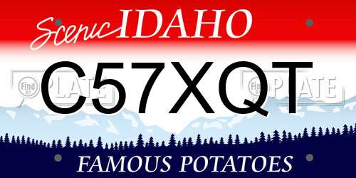 C57XQT Idaho License Plate
