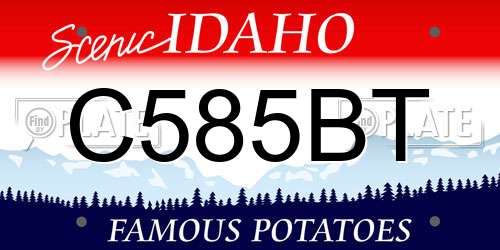 C585BT Idaho License Plate