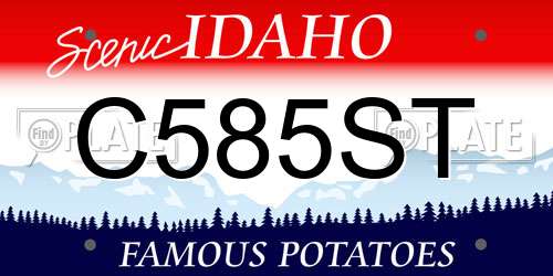C585ST Idaho License Plate