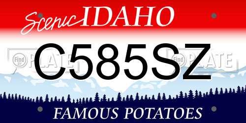 C585SZ Idaho License Plate