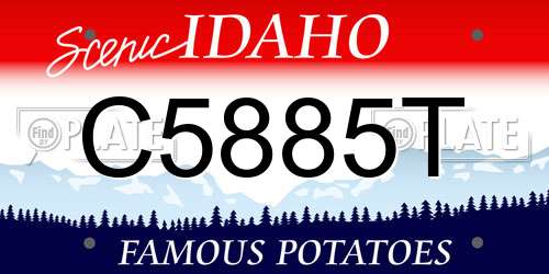 C5885T Idaho License Plate