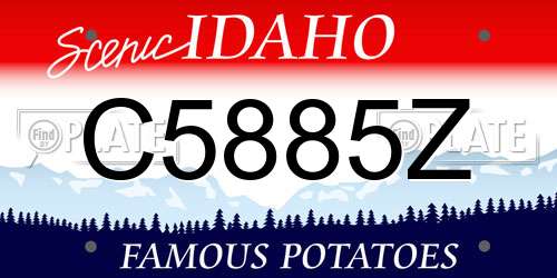C5885Z Idaho License Plate