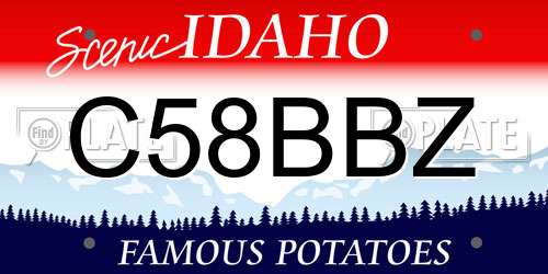 C58BBZ Idaho License Plate