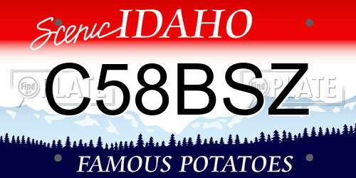 C58BSZ Idaho License Plate