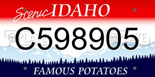 C598905 Idaho License Plate