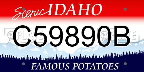 C59890B Idaho License Plate