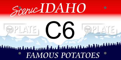 C6 Idaho License Plate