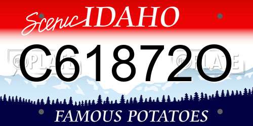 C61872O Idaho License Plate