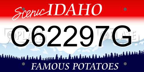 C62297G Idaho License Plate