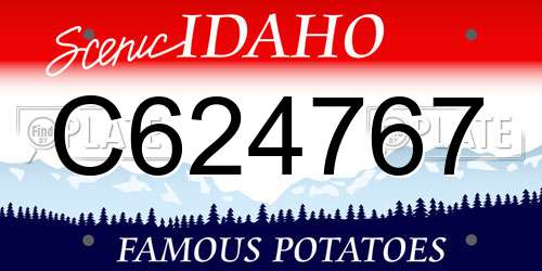C624767 Idaho License Plate