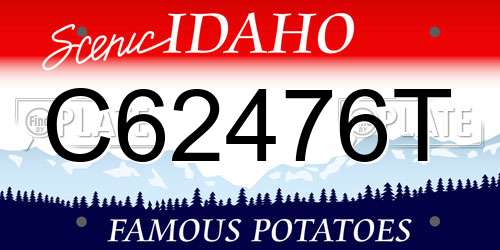 C62476T Idaho License Plate