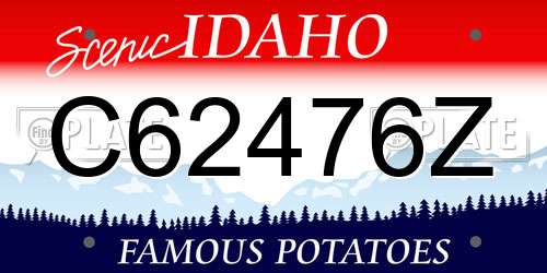 C62476Z Idaho License Plate