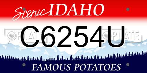 C6254U Idaho License Plate