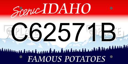 C62571B Idaho License Plate