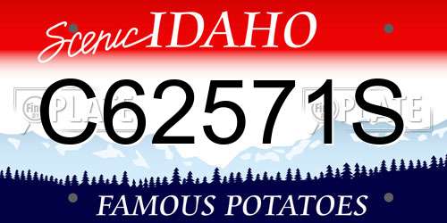 C62571S Idaho License Plate