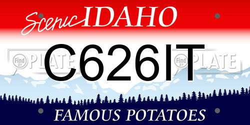 C626IT Idaho License Plate