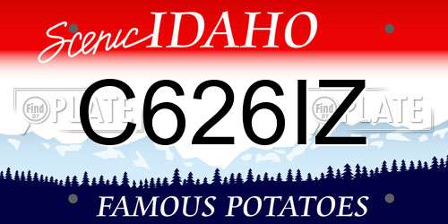 C626IZ Idaho License Plate