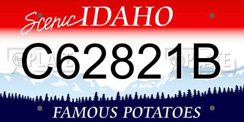 C62821B Idaho License Plate