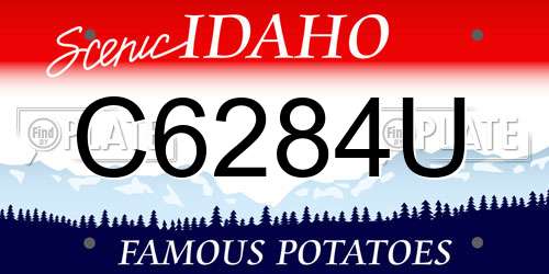 C6284U Idaho License Plate