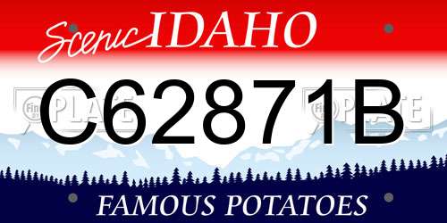 C62871B Idaho License Plate