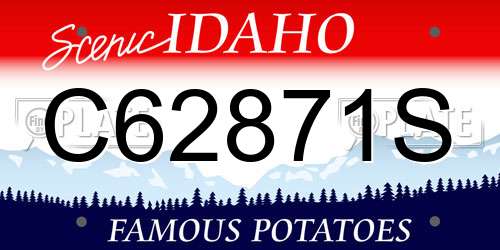 C62871S Idaho License Plate