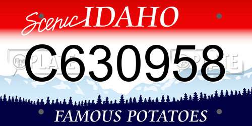 C630958 Idaho License Plate