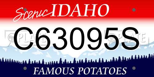 C63095S Idaho License Plate