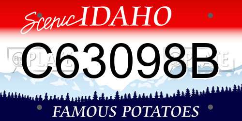 C63098B Idaho License Plate