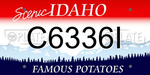 C6336I Idaho License Plate