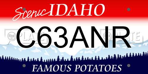 C63ANR Idaho License Plate