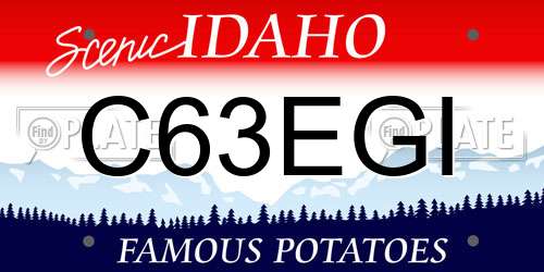 C63EGI Idaho License Plate