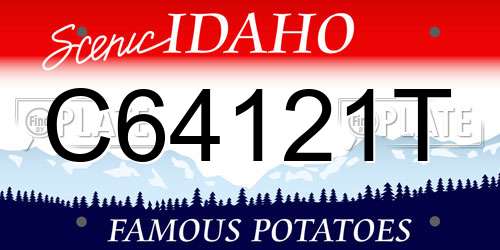 C64121T Idaho License Plate