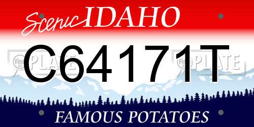 C64171T Idaho License Plate