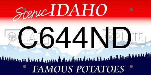 C644ND Idaho License Plate
