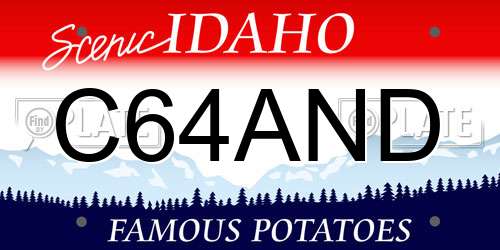 C64AND Idaho License Plate