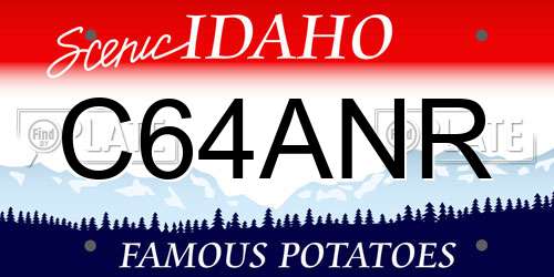 C64ANR Idaho License Plate