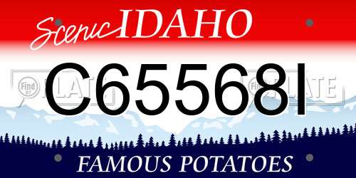 C65568I Idaho License Plate