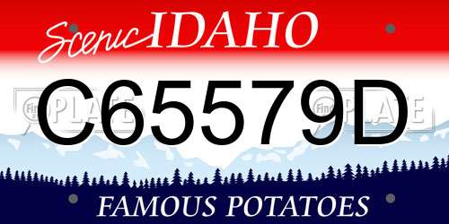 C65579D Idaho License Plate