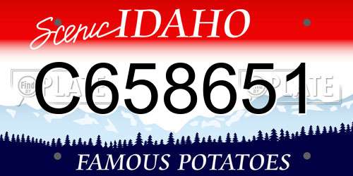 C658651 Idaho License Plate