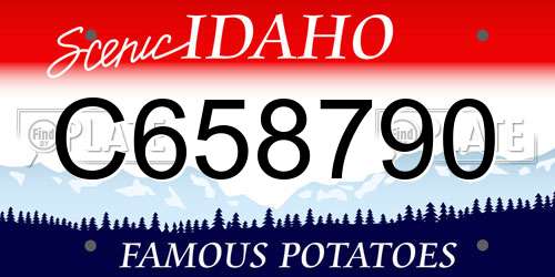 C658790 Idaho License Plate