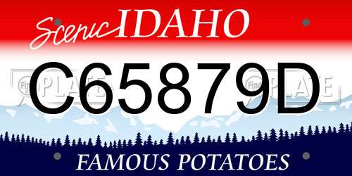 C65879D Idaho License Plate