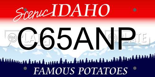 C65ANP Idaho License Plate