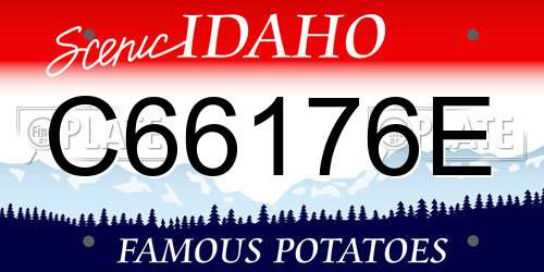 C66176E Idaho License Plate