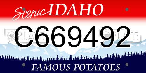 C669492 Idaho License Plate