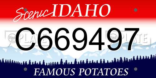 C669497 Idaho License Plate