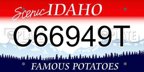 C66949T Idaho License Plate