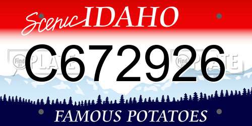 C672926 Idaho License Plate