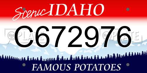 C672976 Idaho License Plate