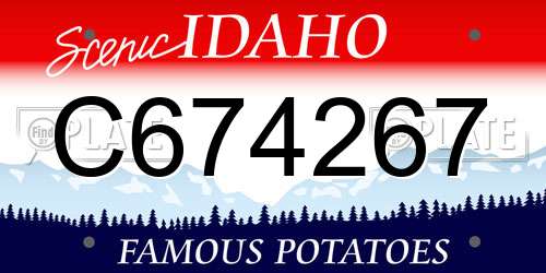 C674267 Idaho License Plate